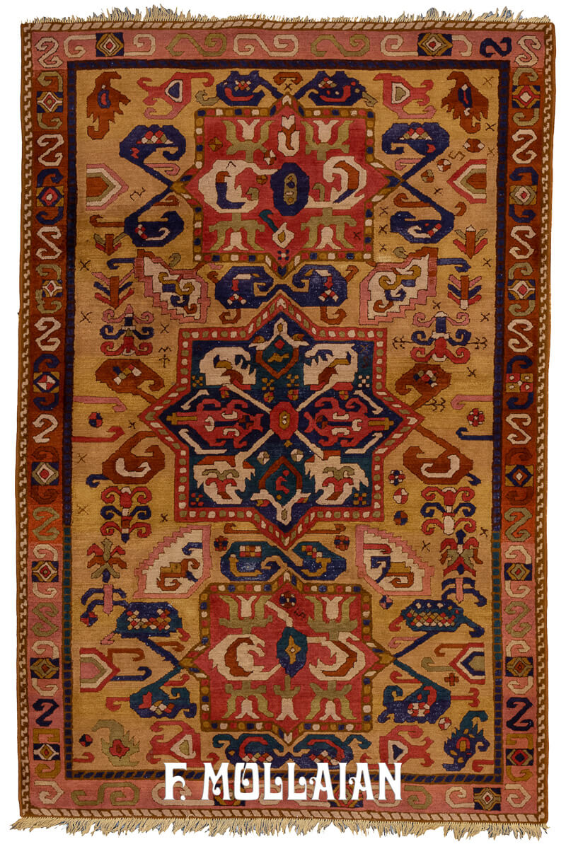 Antique German Tetex Rug Brown/Red Color n°:59478940